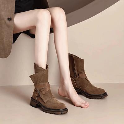 Ankle Women Boots Fashion New Chunky Shoes Suede 2025 Trend Winter Chelsea Boots Brand Party Women Sneakers Knight's