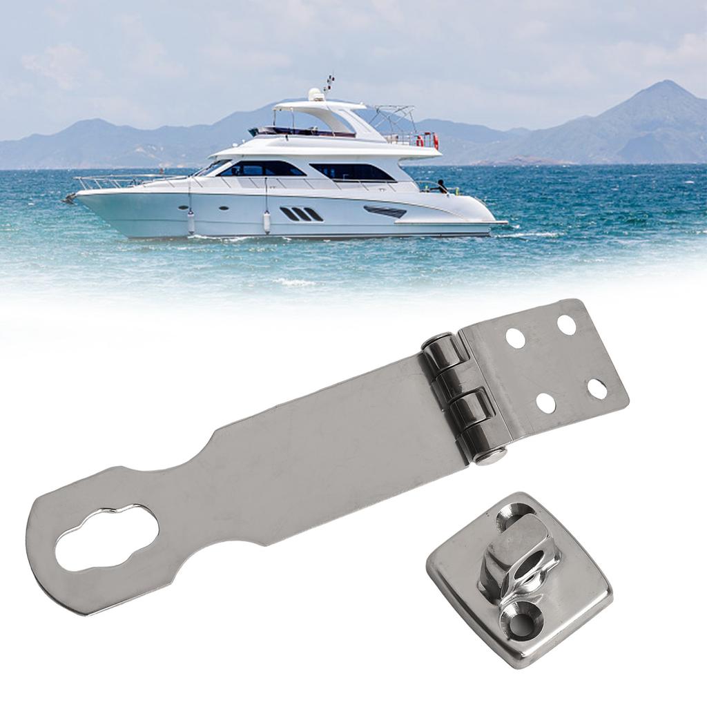 Quality Marine Hardware 304 Stainless Steel Boat Swivel Eye Locking Hasp Latch