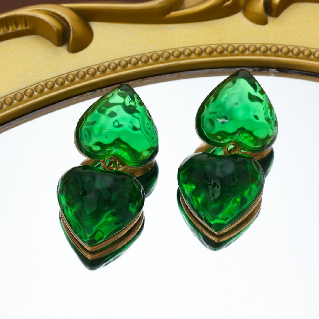 Средневековые Винтажные Винтажные Серьги-Подвески Ветер Любовь с Позолотой Настоящим Золотом Серьги с Серебряной Иглой Эффект Желе Лавы