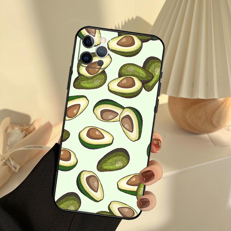 

Avocado Pear Papaya Pomegranate Phone Case For iPhone 15 14 13 12 11 16 17 Pro Max 13 mini 15 16 Plus 16e 17 Air Cover Funda iPhone 13 Pro