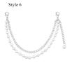 Multi-layer Metal Charms Bag Chain Cross Pendant Backpack Decoration DIY Exquisite Pearl Purse Chain Women Men Bag Accessories