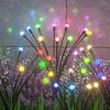 Outdoor Solar Pathway Light Waterproof 6/8/10 Heads Led Powered Swaying Firefly Lamp Star Burst Solar Firefly Garden Light