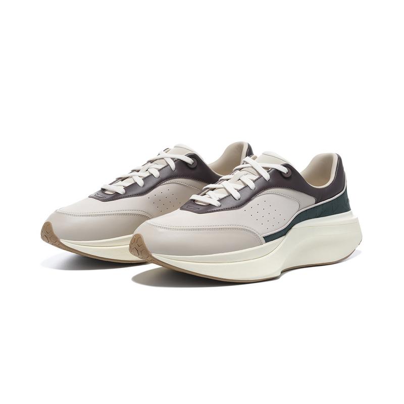 Li-Ning 1990 Sports Fashion Rebound Lightweight Low-Top Casual Shoes Men Sneakers Gray White ALFU015-2
