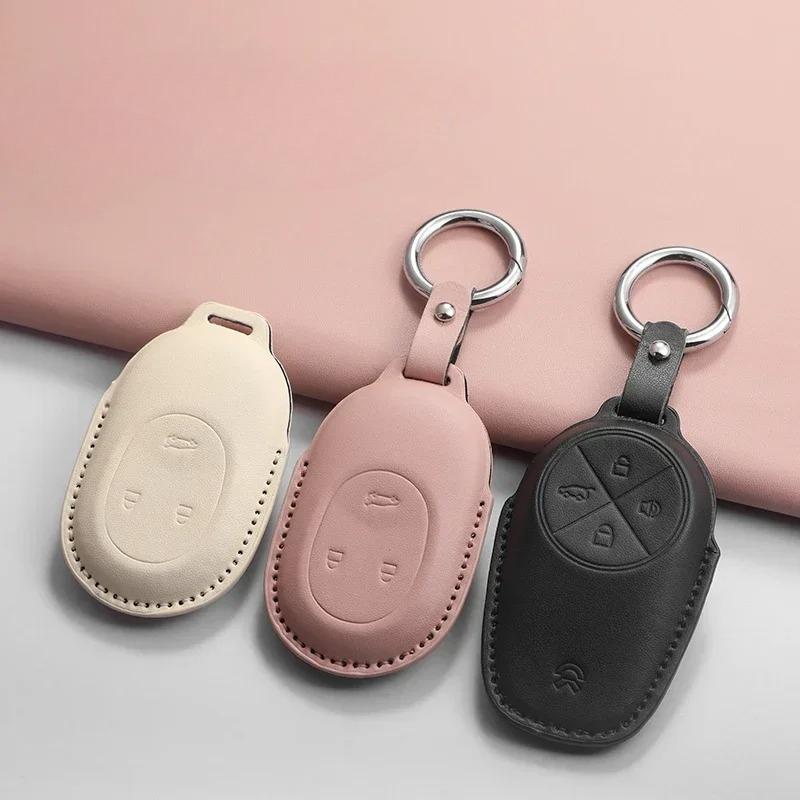 Car Key Case Cover Shell Fob for For Wei Lai NIO ES6 ES7 ES8 ET5 ET7 ET9 EC6 EC7 ET5T EVE EP9 2018-2026 PU Car Key Protector Bag