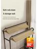 Floor-Standing Indoor Clothes Drying Rack and Coat/Hat Rack for Bedrooms and Dorms.