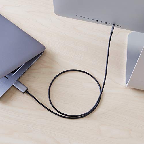Amazon Basic USB-C DisplayPort Cable for Tablets, Aluminum, 0.9m, Black