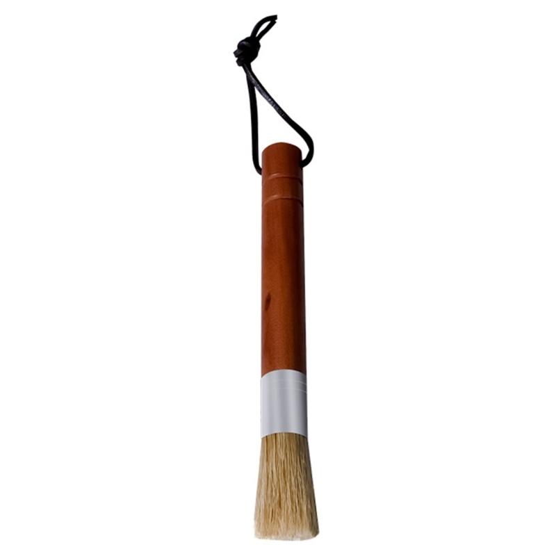 

Premium Wood Handle Cleaning Brush with Portable Lanyard for Coffee Grinders and Machines Maintenance