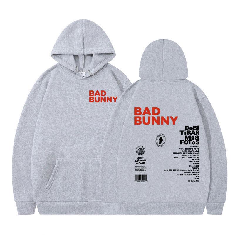 Rapper Bad Bunny Graphic T-shirt DTMF DeBi TiRAR MaS FOToS Hoodie Unisex Long-sleeved Casual Pullover Oversized Punk Tracksuit