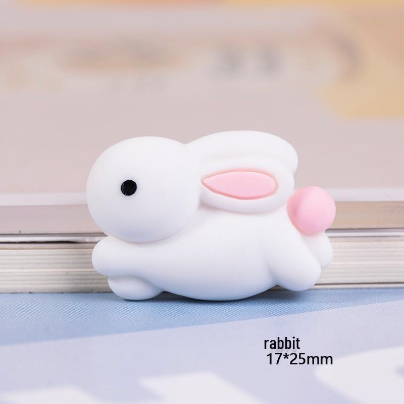 DIY Resin Cartoon Bunny & Flower Heart 3D Stickers for Phone Cases & Cups