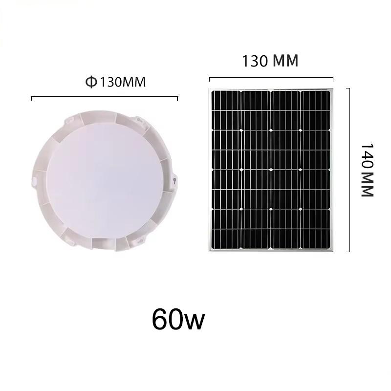 60/500W LED Solar Ceiling Light IP66 Waterproof Indoor Home Top Ceiling House Outdoor Garden Pandent Light Living Room Lighting