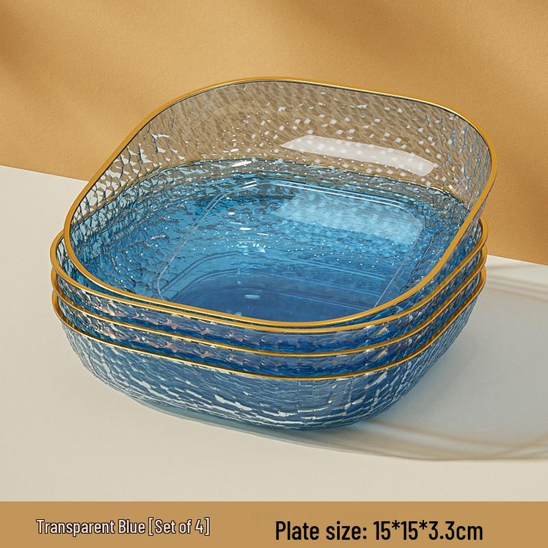 Luxury Plastic Bone Dish: Versatile Small Plate for Snacks, Fruits, Residue Storage, and Stir-Fry.