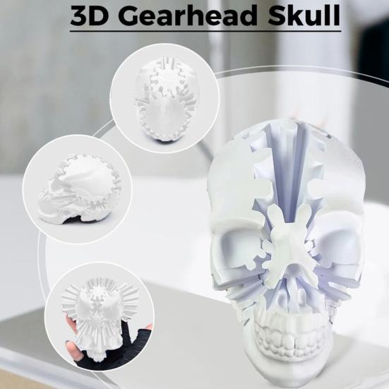 

3D Printed Gear Skull Toy Stress Relief Spin Skull Decoration Portable Mechanical Interlocking S