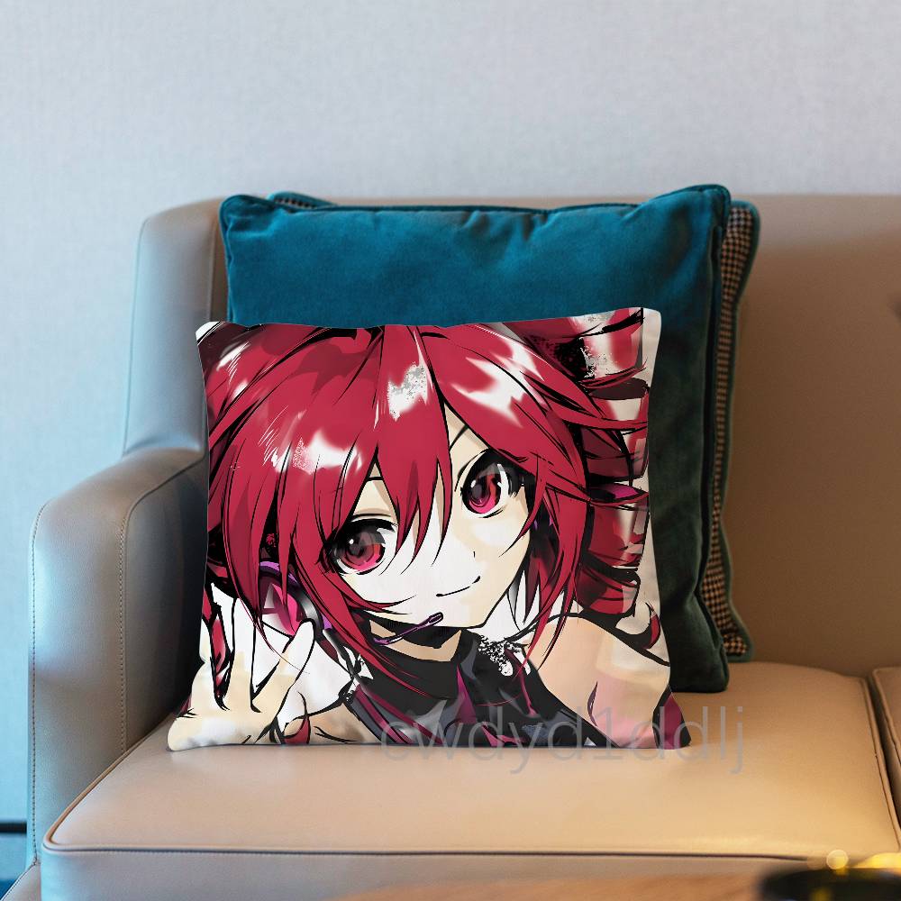 Anime K-Kasane Teto Pillow Case Cover Square Sofa With For Pattern Comfortable Cushion suitable Of Room