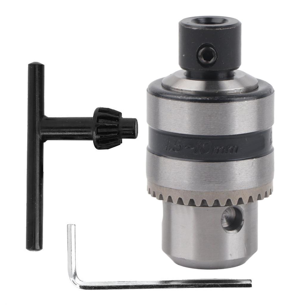 3 Jaw Clip Key Type Drill Chuck 8mm Fixing Hole for Grinding Polishing Machine