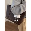 Korean college style large-capacity bag women's bag 2025 new trendy fashion retro tote bag simple commuter bag