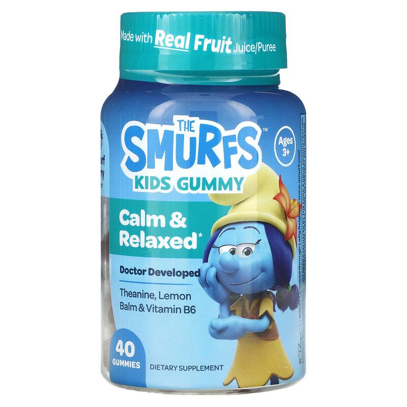 Gommose per Bambini, Calma e Rilassamento, Età 3+, , Frutti dei Puffi, 40 Gommose