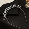 Happy Birthday Headband Party Decoration Headband Flash Drill Letters Simple Temperament Gift