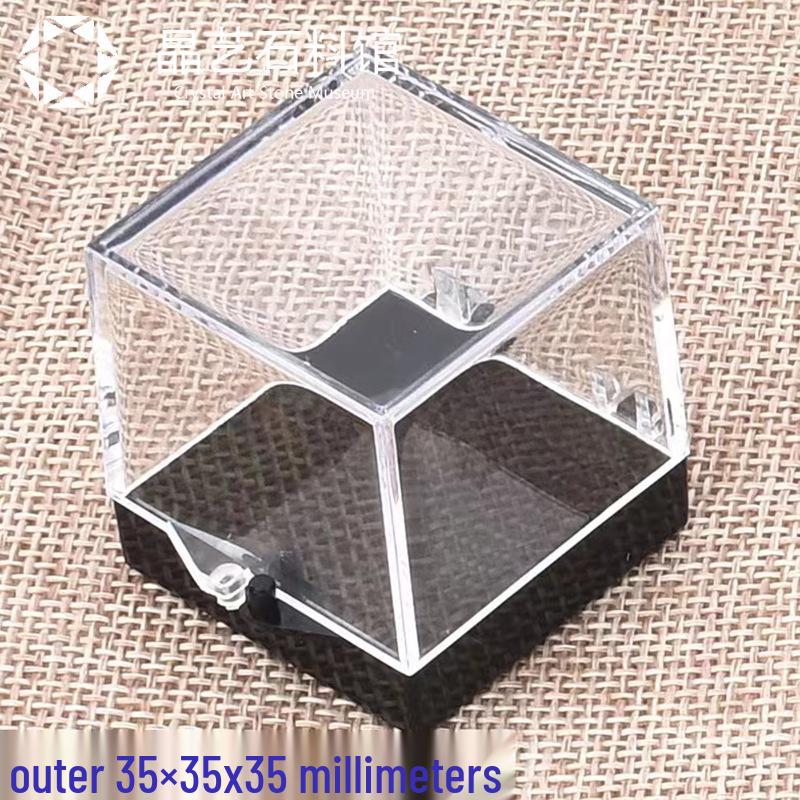 

Халькопирит Минерал Дисплейная Коробка: Кристалл из необработанного камня, Прозрачный пластиковый контейнер для образцов