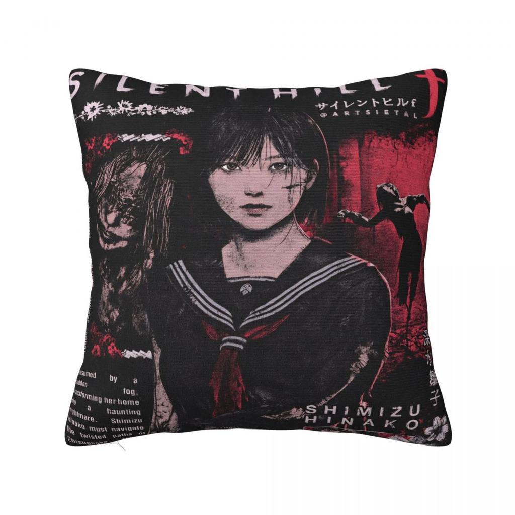 Pillow Cover Silent Hill F Game Hinako Graphic Cushion Cover Fashion Pillow Case For Sofa Car Home Decor Pillowcases