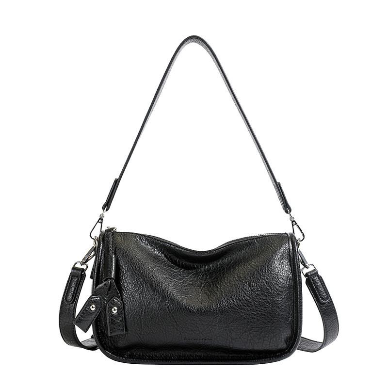 Ielgy Large-Capacity Autumn Winter All-Match Retro Broadband One-Shoulder Messenger Bag Ladies Texture