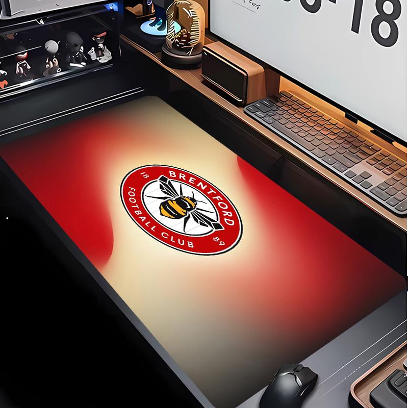Brentford Football Print Mouse Pad Non?Slip Rubber Desk Mat Waterproof Gaming Mousepad For Laptop Office Desktop