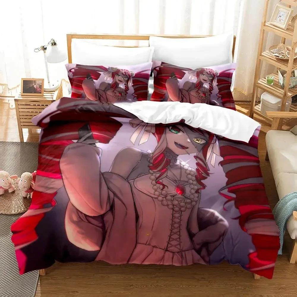 Anime Kureiji Ollie KUREIJI OLLIE Sängkläder Pojkar Flickor Dubbelsäng Queen Size Påslakan Örngott Säng Barn Vuxen Hemtextil