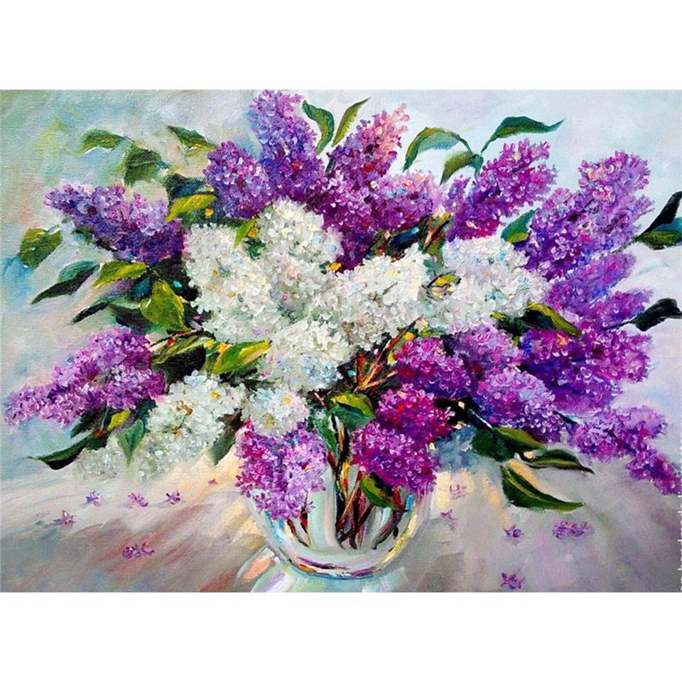 5D DIY Diamond Painting Flower Vase Rhinestone Rose Full Round Diamond Embroidery Cross Stitch Kit Mosaic Art Picture Gift
