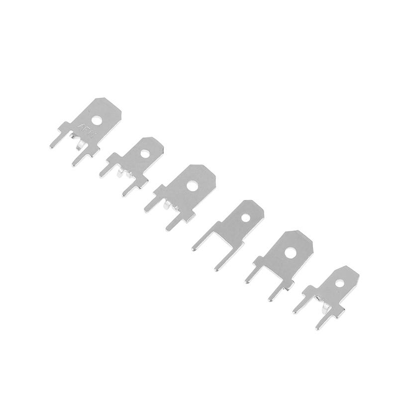 50Pcs 6.3Mm 4.8Mm Inserts Plug Male Terminal 250 Pcb Solder Lug Thickness 0.8 Two Legs ,Pcb Welding Sheet