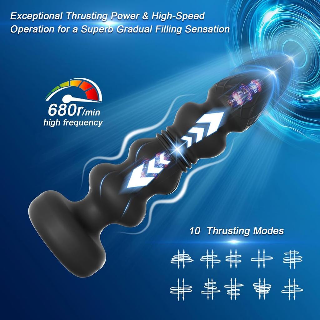 Wireless Remote Control Impact Vibration Anal Plug Beaded For Men And Women Toys For Anal Expansion Training Adult Toys Sex Toys
