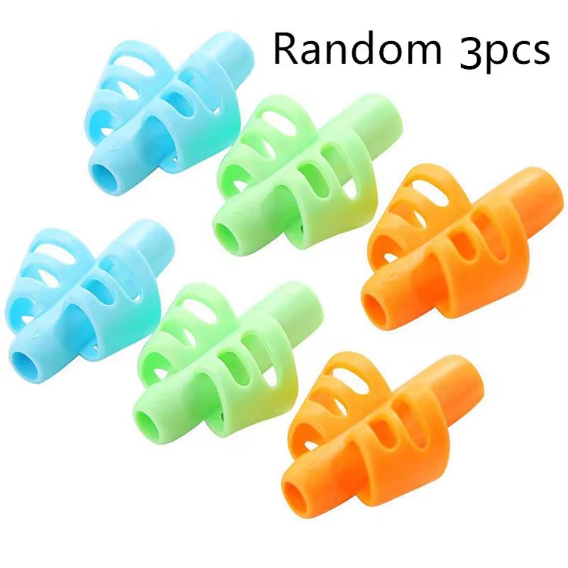 1/3/6pcs Children Writing Pencil Pan Holder Kids Learning Practise Silicone Pen Aid Grip Posture Correction Device for Students