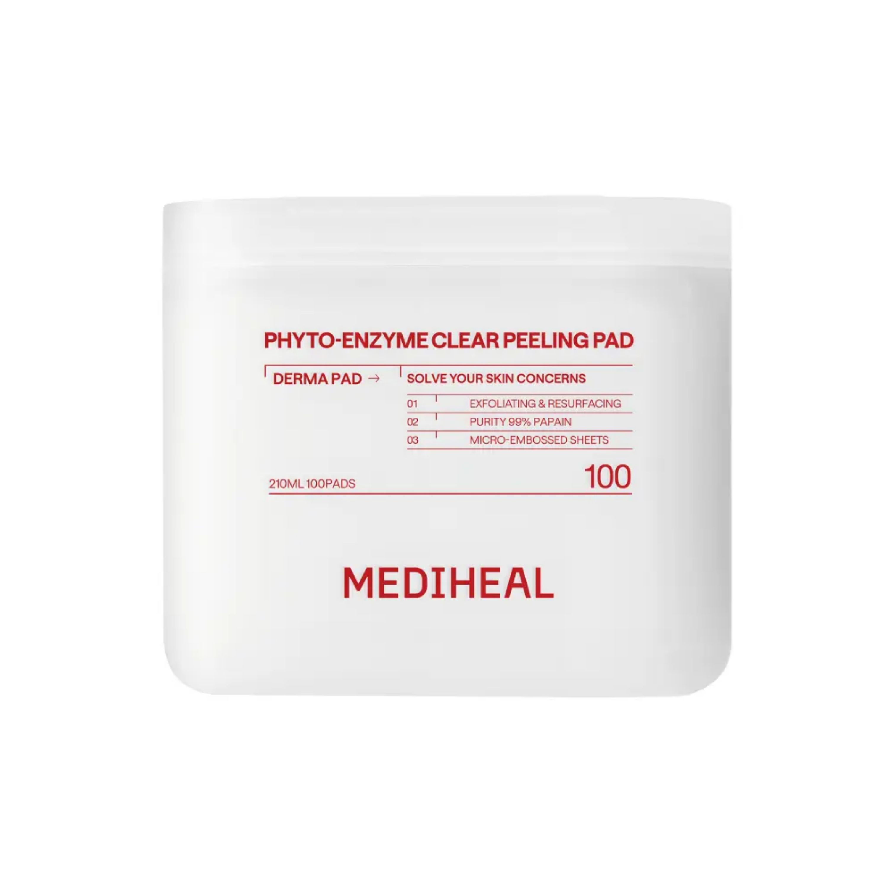 

MEDIHEAL Toner Pad 100 Pads (7types) Phyto-Enzyme Peeling Pad 100P
