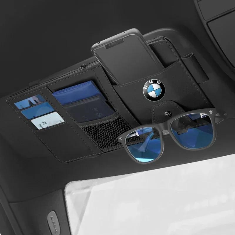 2025 E46 For BMW Car Sun Visor Point Type Multi-function Storage Bag Car Accessories For BMW M5 320 325 E28 E30 X1 X2 X3 X4 X5 X