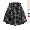 Women's Basic Versatile Casual Stretchy Flared Pleated Mini Skater Skirt with Shorts
