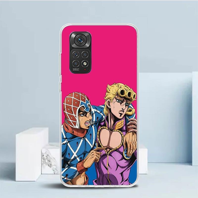 

JoJo Bizarre Adventure Golden Wind Phone Case For Xiaomi Redmi Note 15 14 14S 13 12S 12 Pro Plus 11S 11 11T 11E 10S 10 + Soft TP Redmi Note 12 Pro 5G
