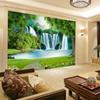 Nowoczesny krajobraz wodospadu 3D tapeta trawa krajobraz mural salon tło ściana tkanina fresk