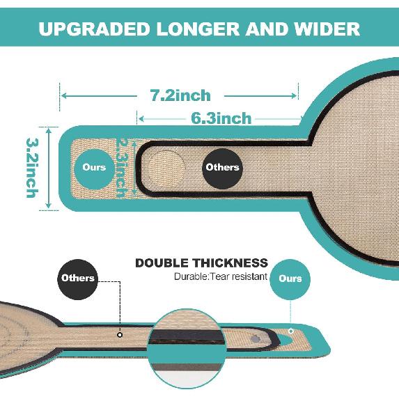 Silicone Bread Sling Dutch Oven - Best Japan Silicone Non-Stick & Easy Clean Reble Baking Mat With Extra Long Handles, Baking Sheet Liner 2 Pcs (Aqua