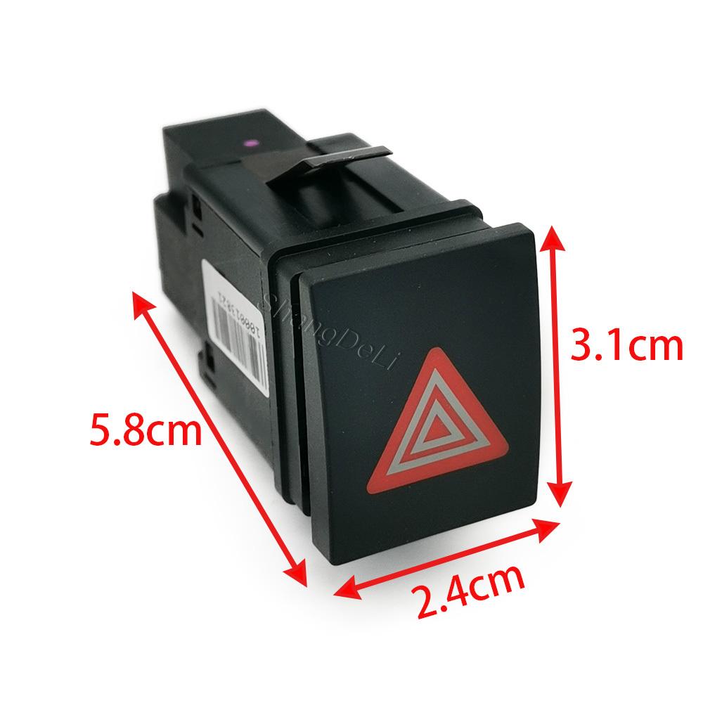 1PC Car Warning Hazard Light Emergency Button Switch Double Flash Warning Light Fit for Polo 9N 2002 2010 Car Accessories