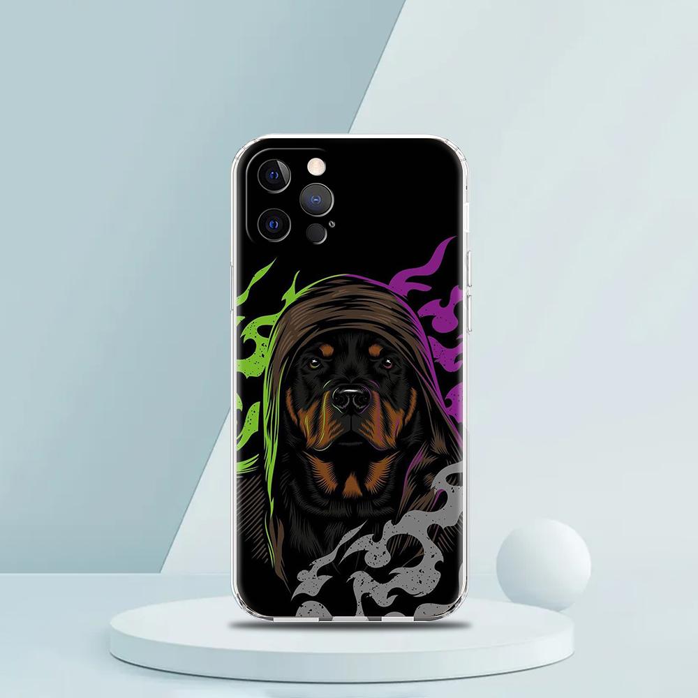 Doberman Dog Case for iPhone 16 15 14 13 12 Pro Max Cover Transparent Soft for iPhone 11 Pro Max 7 8 Plus XS XR Shell Capas Bags