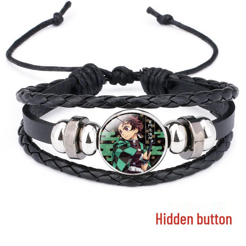 Demon Slayer Zeitjuwel Rindsleder Verstellbares Armband