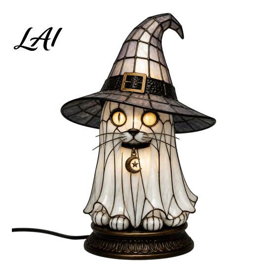 Magiczna Lampa Tematyczna Lampa Kapelusz Czarownicy Kolorowe Światło LED Halloweenowy Stół z