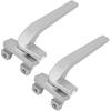 Zinc Alloy Window Hardware Right Hand L Shaped Window Casement Locking Handles Silver Locks & Latches Gray 2pcs