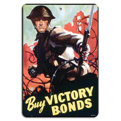 Support the Cause Buy Victory BondsAluminumtin sign 20x30cm（7.8x11.8inch）
