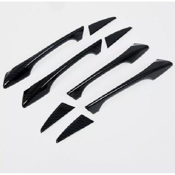 8Pcs For Acura TLX 2015- Carbon Fiber Side Exterior Door Handle Bowl Trim