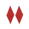 Electrophoresis Red Long Earrings Anti-Allergy High-Grade Delicate Crystal Earrings Women's Earrings 1 Pair
