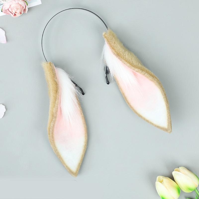 Hasenohren Handgemacht Tierisch Flauschig Kaninchen Stirnband Haarreif für Maskerade