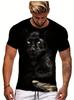 Trend Men's Fierce Wild Leopard 3D T-shirt Fashion Cool Daily T shirt Oudoor Short Sleeve Top Street Personality Summer Clothing