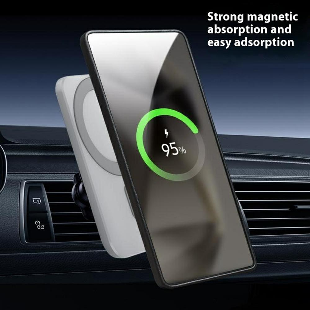 QIALINO For Samsung Galaxy S25 Ultra Magnetic Case Genuine Cow Leather PC Phone Back Cover