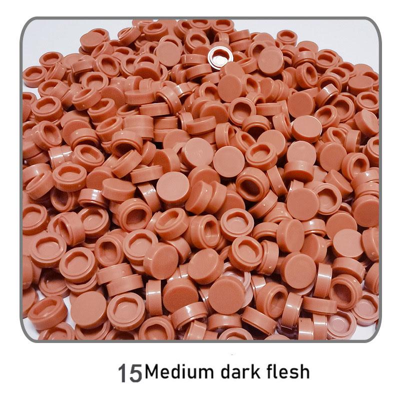 1000 Stück Stadt Bausteine Flache Fliese 1x1 Runde Steine DIY Erleuchten Bausteine Teile 98138 Bausteine für Jungen Mädchen Geschenke Kinder