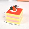 Simulated Cake Model Fridge Magnet: Soft PU Fake Cream with Fruit Display