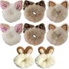 Autumn Winter Plush Cat Ear Hair Ring Female Cute High Elasticity Children Hair Rope Simple Hair Accessories